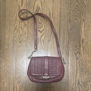 Banana Republic Burgundy Woven Crossbody Bag